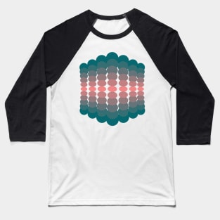 Geometric navy abstract minimal circles Baseball T-Shirt